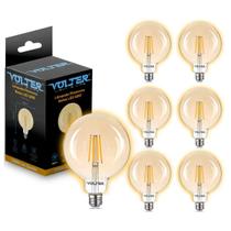 Kit 7 Lâmpadas Led Filamento Retro G80 4w Volter E27 2200k Kit 7 Lâmpadas Led Filamento Retro G80 4w Volter E27 2200k