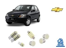 Kit 7 Lampadas Leds Smd Pingo Teto Placa Re Gm Celta Todos