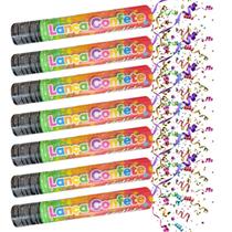 Kit 7 Lança Confetes Papel Colorido Festas Casamento Eventos - Pais e filhos