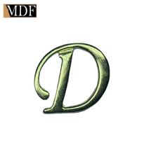 Kit 7 Letras do Alfabeto Apliques 2,22 X 2,56cm Zamac Dourado