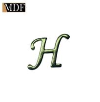 Kit 7 Letras do Alfabeto Apliques 2,22 X 2,56cm Zamac Dourado