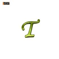 Kit 7 Letras do Alfabeto Apliques 2,22 X 2,56cm Zamac Dourado