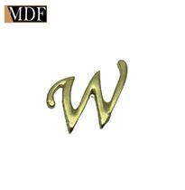 Kit 7 Letras do Alfabeto Apliques 2,22 X 2,56cm Zamac Dourado