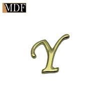 Kit 7 Letras do Alfabeto Apliques 2,22 X 2,56cm Zamac Dourado