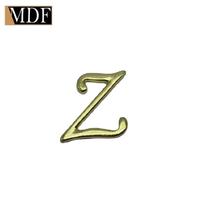 Kit 7 Letras do Alfabeto Apliques 2,22 X 2,56cm Zamac Dourado