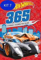 Kit 7 Livro Hot Wheels - 365 Atividades E Desenhos Para