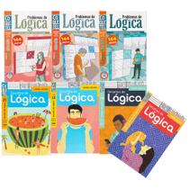 Kit 7 Livros Problemas de Lógica Desafios 144 Páginas Médio