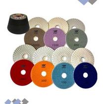 Kit 7 Lixa+Rebolo P/ marmore travertino