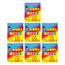 Kit 7 Massinha De Modelar 6 Cores Magix 65g Multicolor