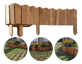 Kit 7 Metros Limitador Grama Marrom Contenção Decoração EcomEM