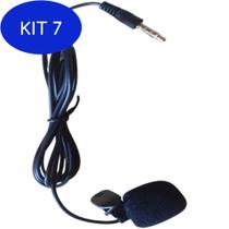 Kit 7 Microfone De Lapela Com Presilha Para Pc Notebook