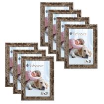 Kit 7 Molduras Porta Retrato 15X21 Marrom