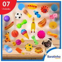 Kit 7 Mordedores Sortido Brinquedo Anti Stress P/ Cachorros