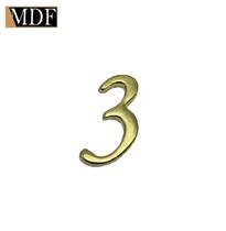 Kit 7 Números para Artesanato Apliques 2,22 X 2,56cm Zamac Dourado