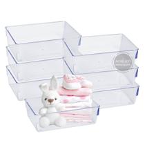 Kit 7 Organizador Closet Transparente Acrilico Calcinhas Meias