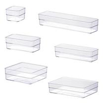 Kit 7 Organizador Modular Gaveta Mesa Porta Talher Despensa