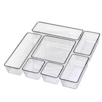 Kit 7 Organizador Multiuso Modular Gavetas Maquiagem Cristal Kit 7 Organizador Multiuso Modular Gavetas Maquiagem Cristal