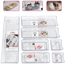 Kit 7 Organizadores De Gavetas Multiuso Modular Maquiagens Acessórios Cozinha Escritório Luxo UZ Kit 7 Organizadores De Gavetas Multiuso Modular Maquiagens Acessórios Cozinha Escritório Luxo UZ