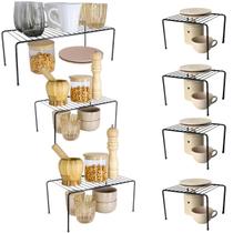 Kit 7 Organizadores para Armário Aramado Aço Prateleiras Cozinha Plana Store