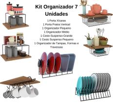 Kit 7 organizadores para armário - DICARLO