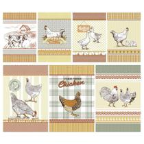 Kit 7 Panos de Copa Estampado Semaninha 40x60cm compeças Lepper