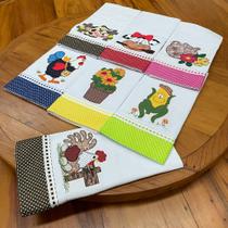 Kit 7 Panos de Prato Semaninha Patchwork M3 Kit 7 Panos de Prato Semaninha Patchwork M3