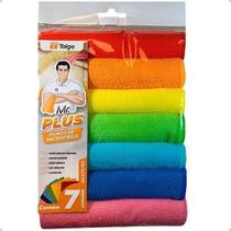 Kit 7 Panos Microfibra Multiuso Mr. Plus Kit 7 Panos Microfibra Multiuso Mr. Plus