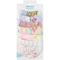 Kit 7 pares meia semaninha bebê menina Pimpolho Tamanho 00-15 cano alto Kit 7 pares meia semaninha bebê menina Pimpolho Tamanho 00-15 cano alto
