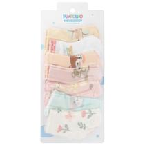 Kit 7 pares meia semaninha bebê menina Pimpolho Tamanho 00-15 cano alto