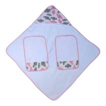 KIT 7 Pc - Enxoval Bebê 1 Banho 4 Boca 2 Ombro 100%Algodão