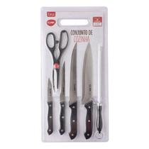 Kit 7 Pçs Cheff Aço Inox - Clink