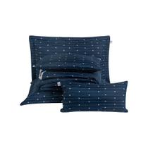 Kit 7 Pçs Cobre Leito Casal Queen Urbany Hipercal 400 Fios Bordado