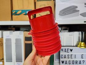 Kit 7 Peças Burguer Express Tupperware Bordeaux Kit 7 Peças Burguer Express Tupperware Bordeaux