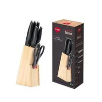 Kit 7 Peças De Facas Inox