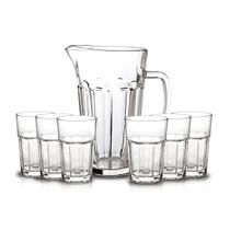 Kit 7 Peças Jarra 1,2L e 6 Copos 350ml Estilo Americano Kit 7 Peças Jarra 1,2L e 6 Copos 350ml Estilo Americano