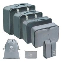 Kit 7 Peças Necessaire Organizadores Cor:Cinza Kit 7 Peças Necessaire Organizadores Cor:Cinza