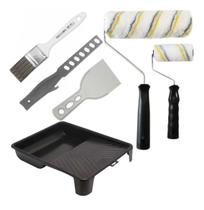 Kit 7 Peças Pintura Parede Teto Rolo Lã + Pincel + Espátula Kit 7 Peças Pintura Parede Teto Rolo Lã + Pincel + Espátula