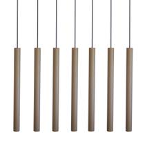 Kit 7 Pendente Luminária Tubo Fendi 50 Cm