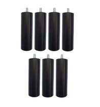 Kit 7 Pés Cama Box Ou Baú Casal Ortobom 13cm Tubo Preto forte