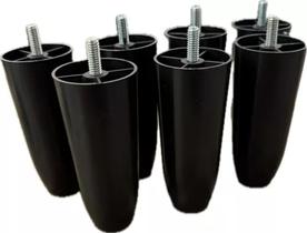 Kit/ 7 Pés Conico Para Cama Box 12 Cm Casal, Solteiro, King