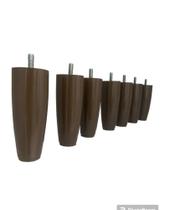 Kit 7 pés Conico Para Cama Marrom 12 Cm Reforçado