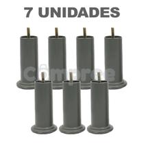 Kit 7 Pés de 12cm Para Sofá Móveis Cama Box C/ Rosca Soberba