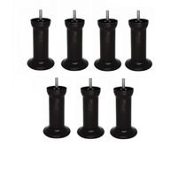 Kit 7 Pés Para Cama Box Baú Varian Plástico Forte Resistente