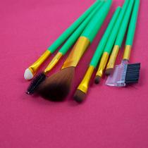 Kit 7 Pincéis Conjunto Pincel Precisão Contorno Base Blush