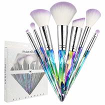 Kit 7 Pincéis de Maquiagem Diamond Macrilan Original Pincel Kit 7 Pincéis de Maquiagem Diamond Macrilan Original Pincel