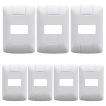 Kit 7 Placa 1 Posto Horizontal Tramontina Aria Cor Branco