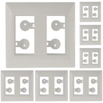 Kit 7 Placa 2 Postos Para Moveis Branco Aria Tramontina