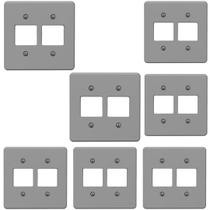 Kit 7 Placa 4x4 2 Posto Quadrado Silentoque Legrand 8522