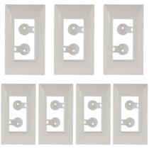 Kit 7 Placa Aria 1 Posto Branco Tramontina Design Moderno
