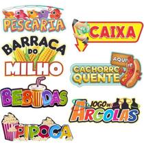 Kit 7 Placa De Bebida Comida Para Festa Julina Junina Arráia Kit 7 Placa De Bebida Comida Para Festa Julina Junina Arráia